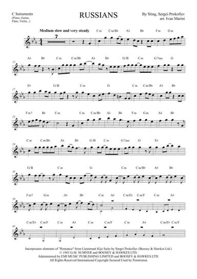 Russians (arr. Ivan Marini)