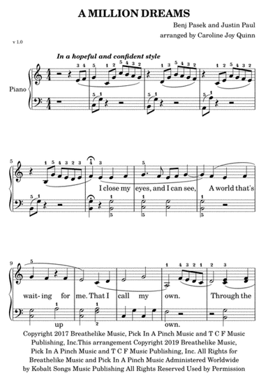 A Million Dreams (arr. Caroline Quinn)