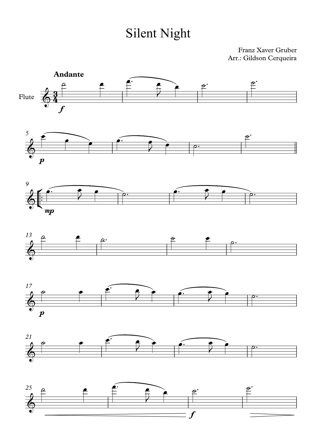 Silent Night (arr. Gildson Cerqueira)