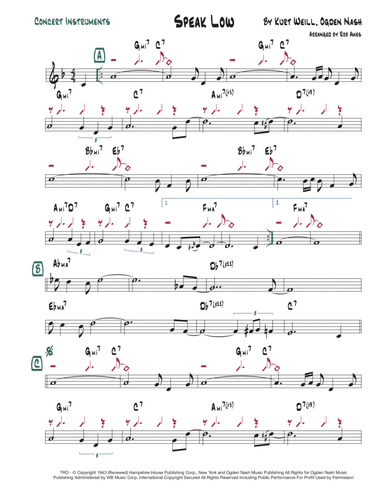 Speak Low (arr. Rob Ames)