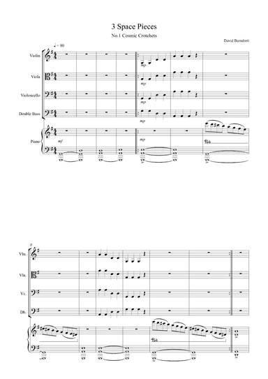 3 Space Pieces for Open String Orchestra and Piano