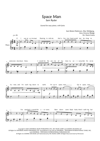 Space Man (arr. Karen Ivana)