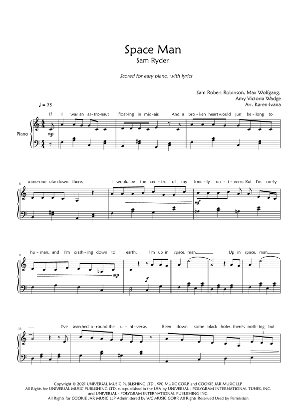 Space Man (arr. Karen Ivana)