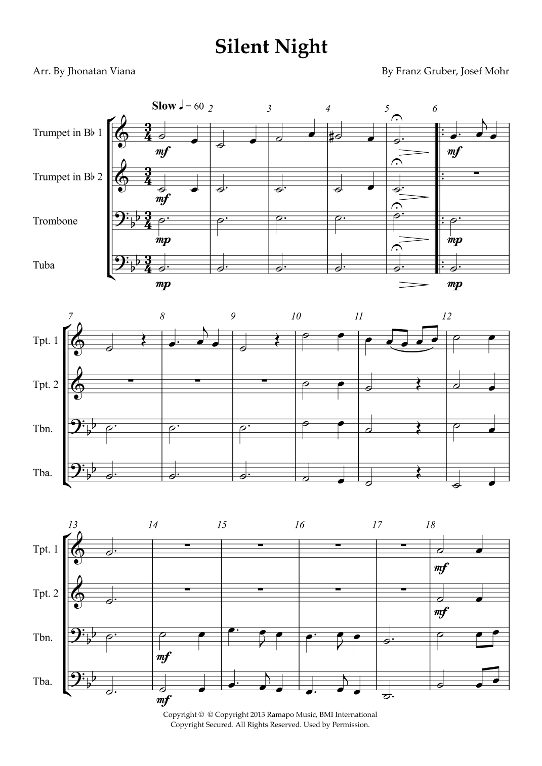 Silent Night (arr. Jhonatan Lucio Viana)