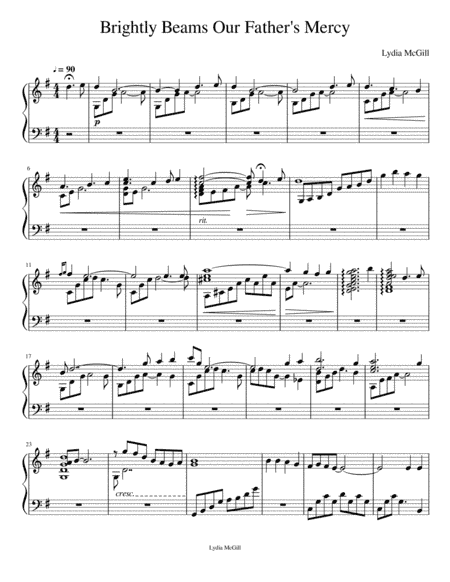 Brightly Beams Our Father's Mercy (arr. Lydia McGill)