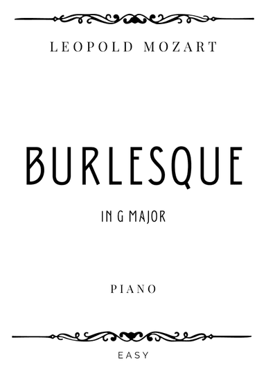 L. Mozart - Burlesque in G Major - Easy (arr. Piacere Music Sheets)