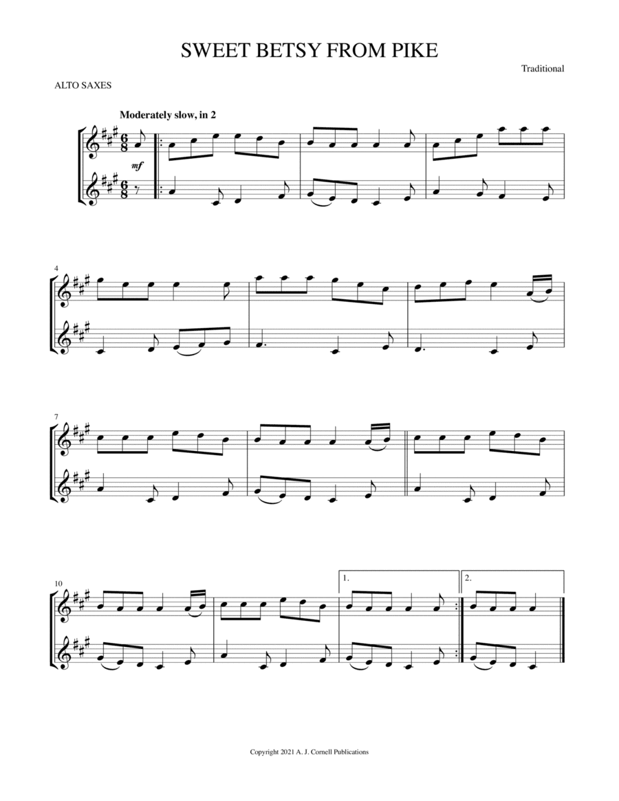 Sweet Betsy from Pike (arr. Mark Phillips)