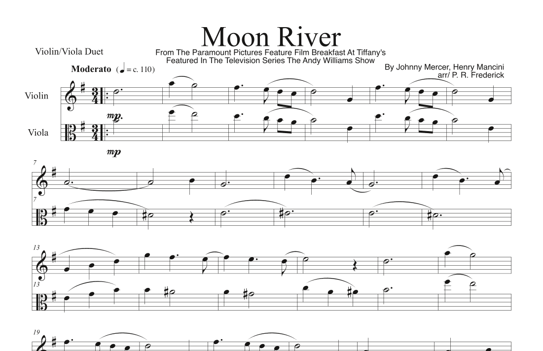 Moon River (arr. P. R. Frederick)