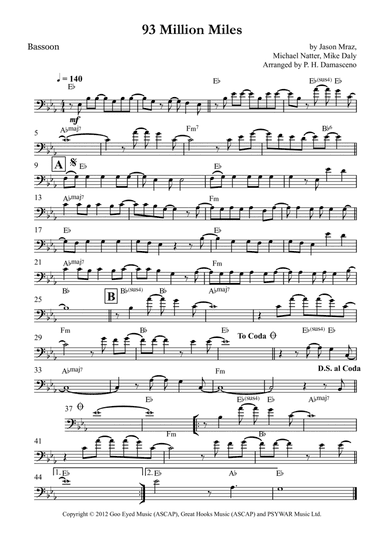 93 Million Miles (arr. .H. Damasceno)