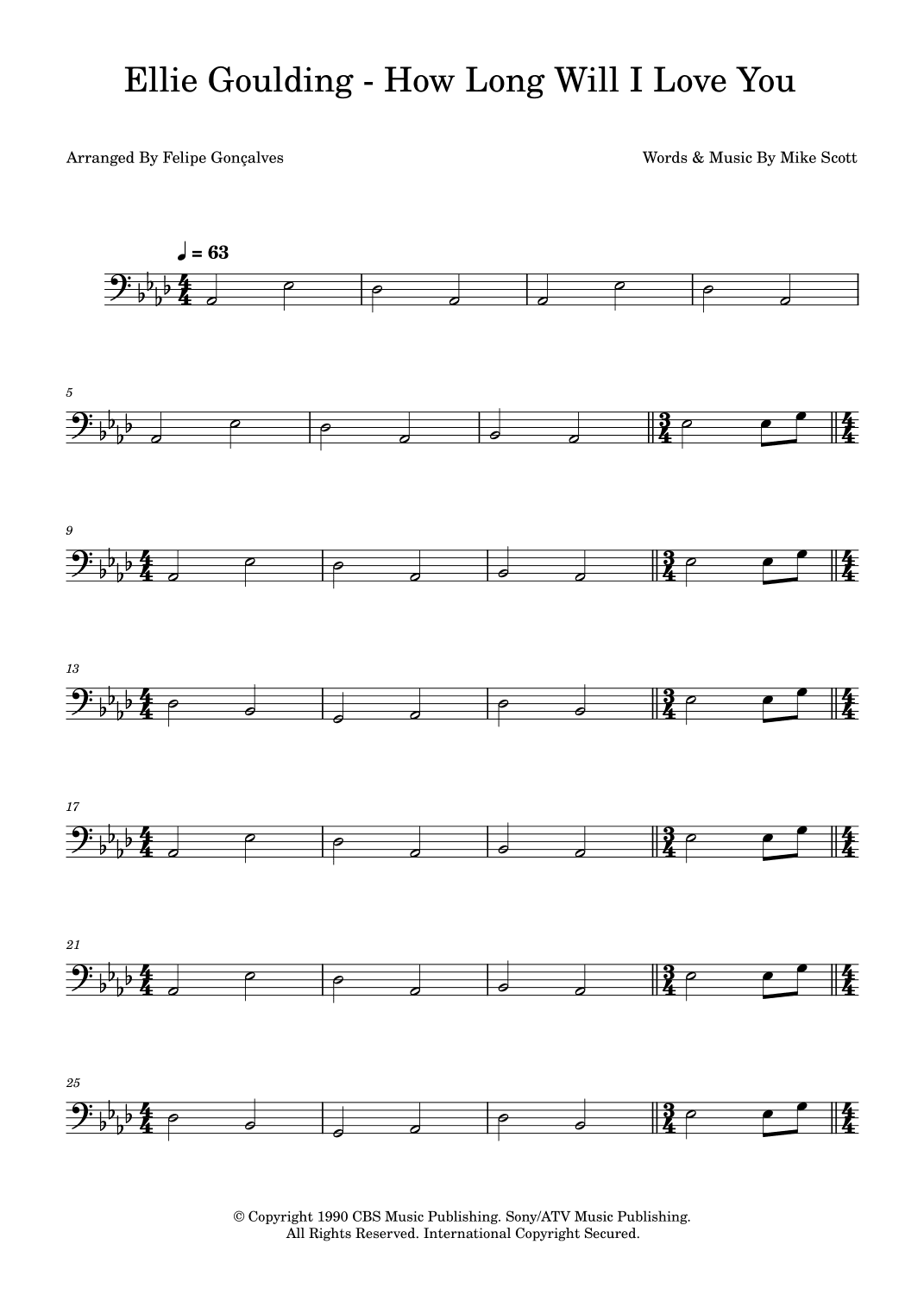 How Long Will I Love You (arr. Felipe Gonçalves)