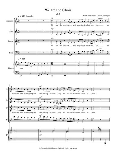 We Are The Choir SATB