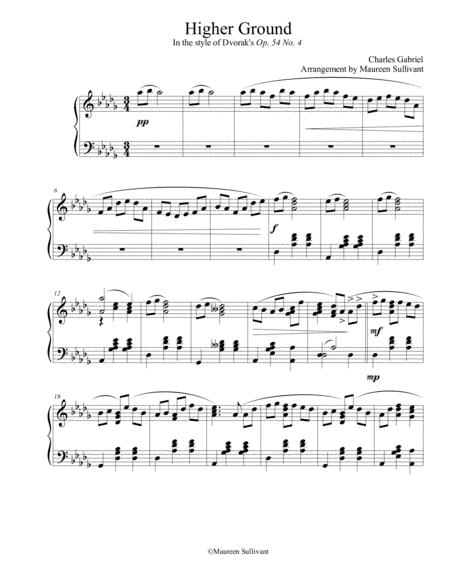 Higher Ground - In the style of Dvorak's Opus 54 (arr. Maureen Sullivant)