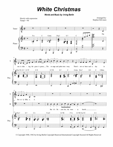 White Christmas (arr. Stephen DeCesare)