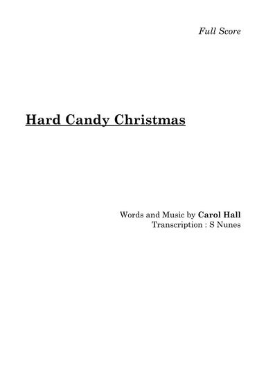 Hard Candy Christmas (arr. Steven Nunes)