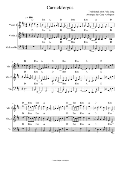 Carrickfergus (arr. Gary Arrington)