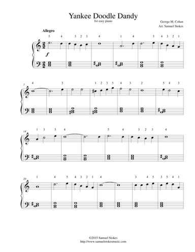 The Yankee Doodle Boy (Yankee Doodle Dandy) - for easy piano (arr. Samuel Stokes)