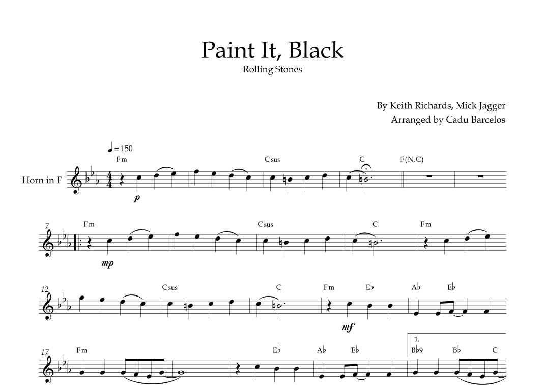 Paint It, Black (arr. Cadu Barcelos)