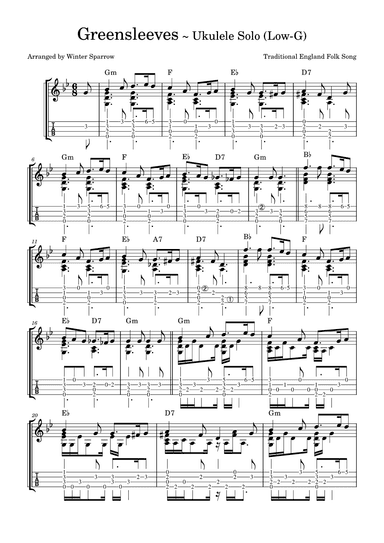 Greensleeves (arr. Winter Sparrow)