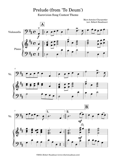 Prelude (from 'Te Deum') - EUROVISION SONG CONTEST THEME (arr. Robert Steadman)