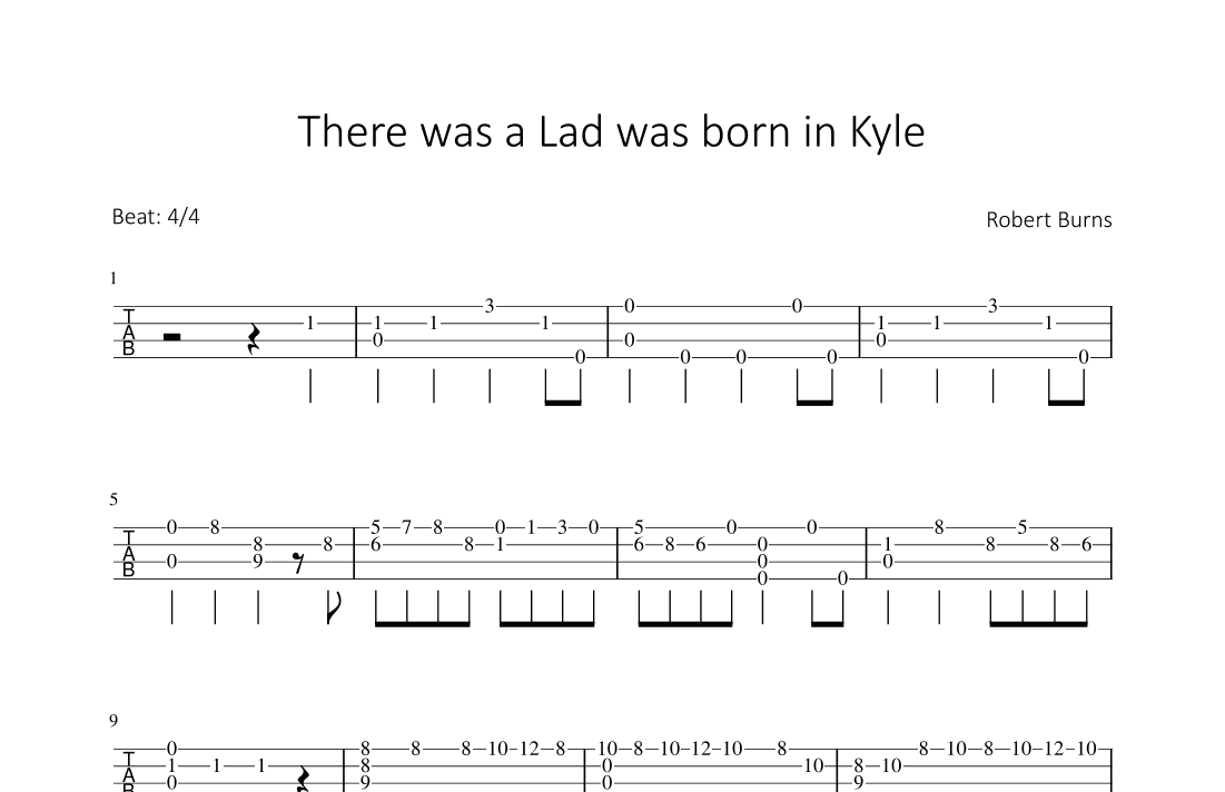 There was a Lad was born in Kyle (arr. Bettina Schipp)
