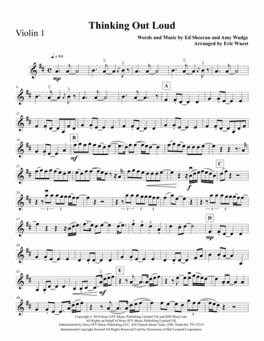 Thinking Out Loud (arr. Eric Wuest)