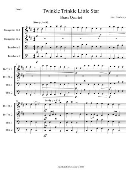 Twinkle Twinkle Little Star (arr. Jake Lineberry)