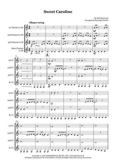 Sweet Caroline (arr. Kayleigh Huelin)