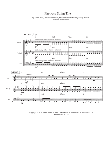 Firework (arr. Joe Deninzon)