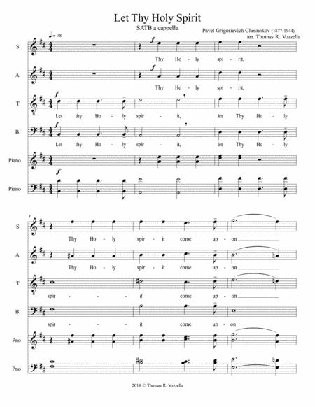 Let Thy Holy Spirit (SATB) (arr. Thomas R. Vozzella)