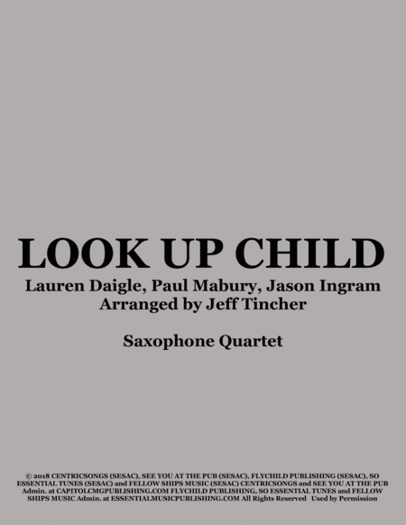 Look Up Child (arr. Jeff Tincher)