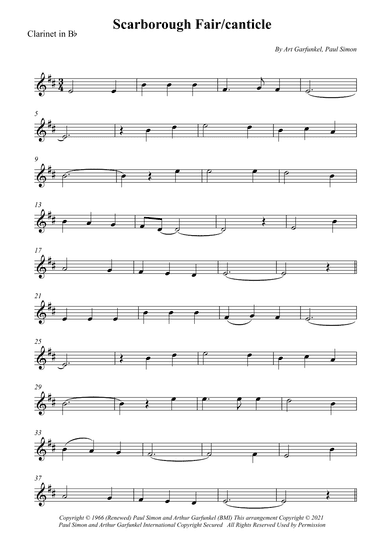 Scarborough Fair/canticle (arr. Wesley S. SIlva)