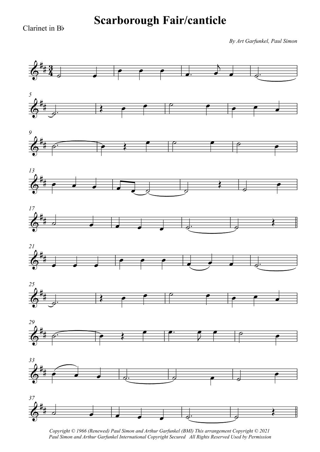 Scarborough Fair/canticle (arr. Wesley S. SIlva)
