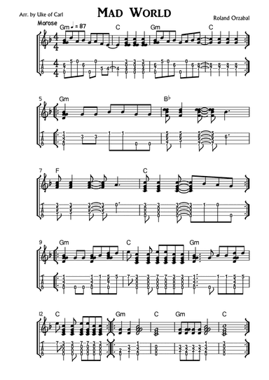 Mad World (arr. Uke of Carl)
