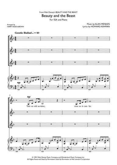 Beauty And The Beast (arr. Harry Haden-Brown)