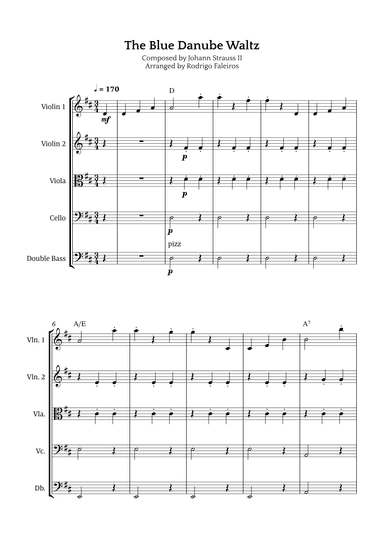 The Blue Danube Waltz (arr. Rodrigo Faleiros)