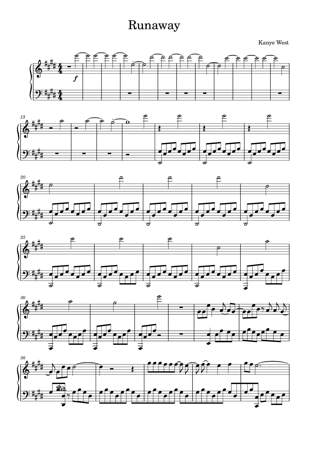 Runaway (arr. SheetMusicSimply)