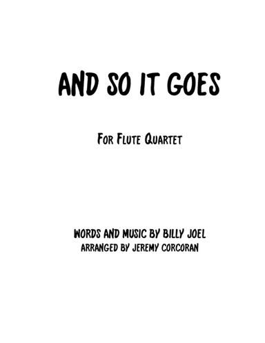 And So It Goes (arr. Jeremy Corcoran)