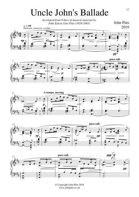 Uncle John's Ballade (from Uncle John's Notebook)