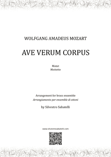 Ave Verum Corpus - W. A. Mozart (arr. Silvestro Sabatelli)