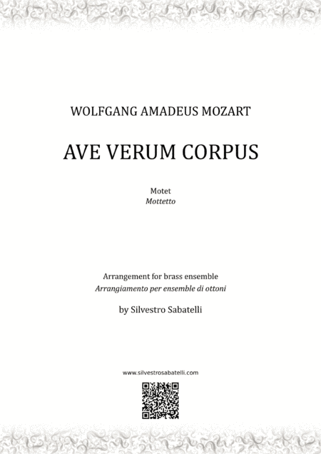 Ave Verum Corpus - W. A. Mozart (arr. Silvestro Sabatelli)