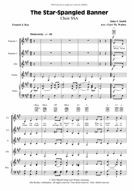 The Star-Spangled Banner (arr. Gert Th. Walter)