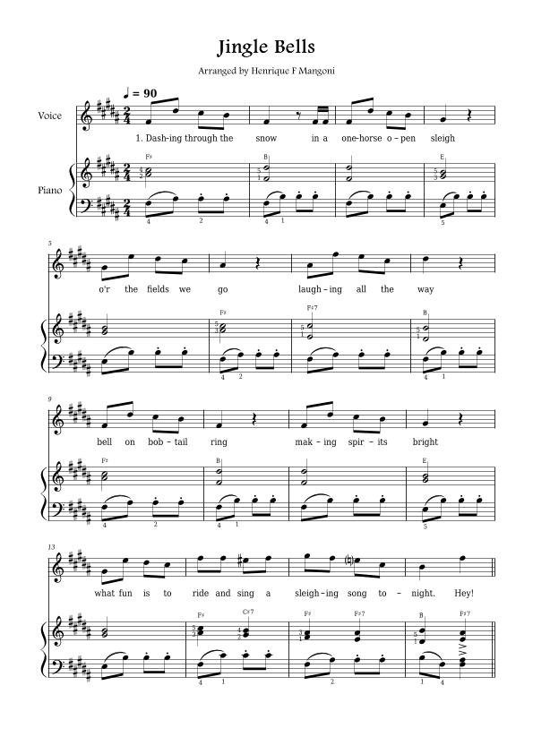 Jingle Bells (arr. Henrique F Mangoni)