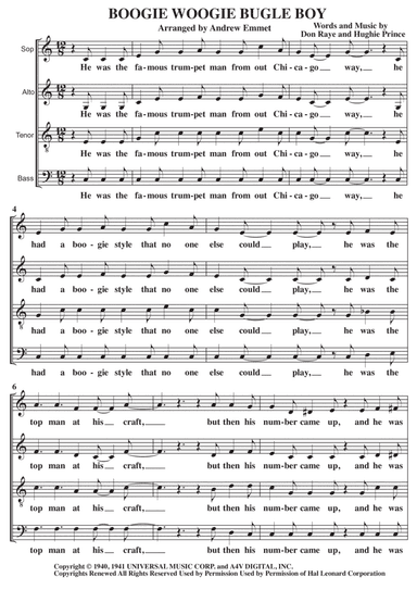 Boogie Woogie Bugle Boy (arr. Andrew Emmet)