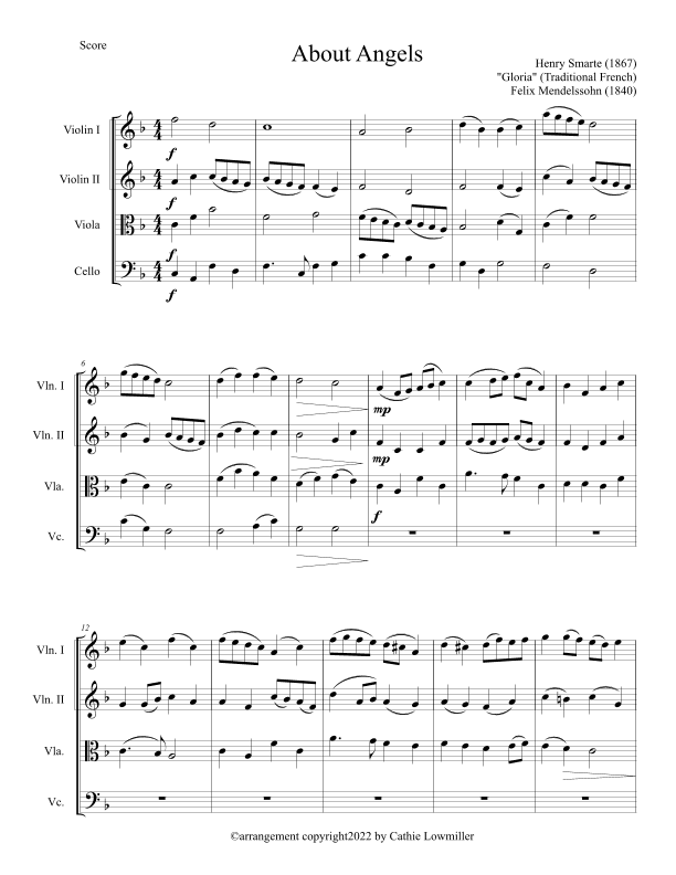 About Angels (arr. Cathie Lowmiller)