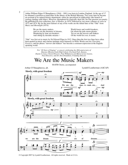We Are the Music Makers
