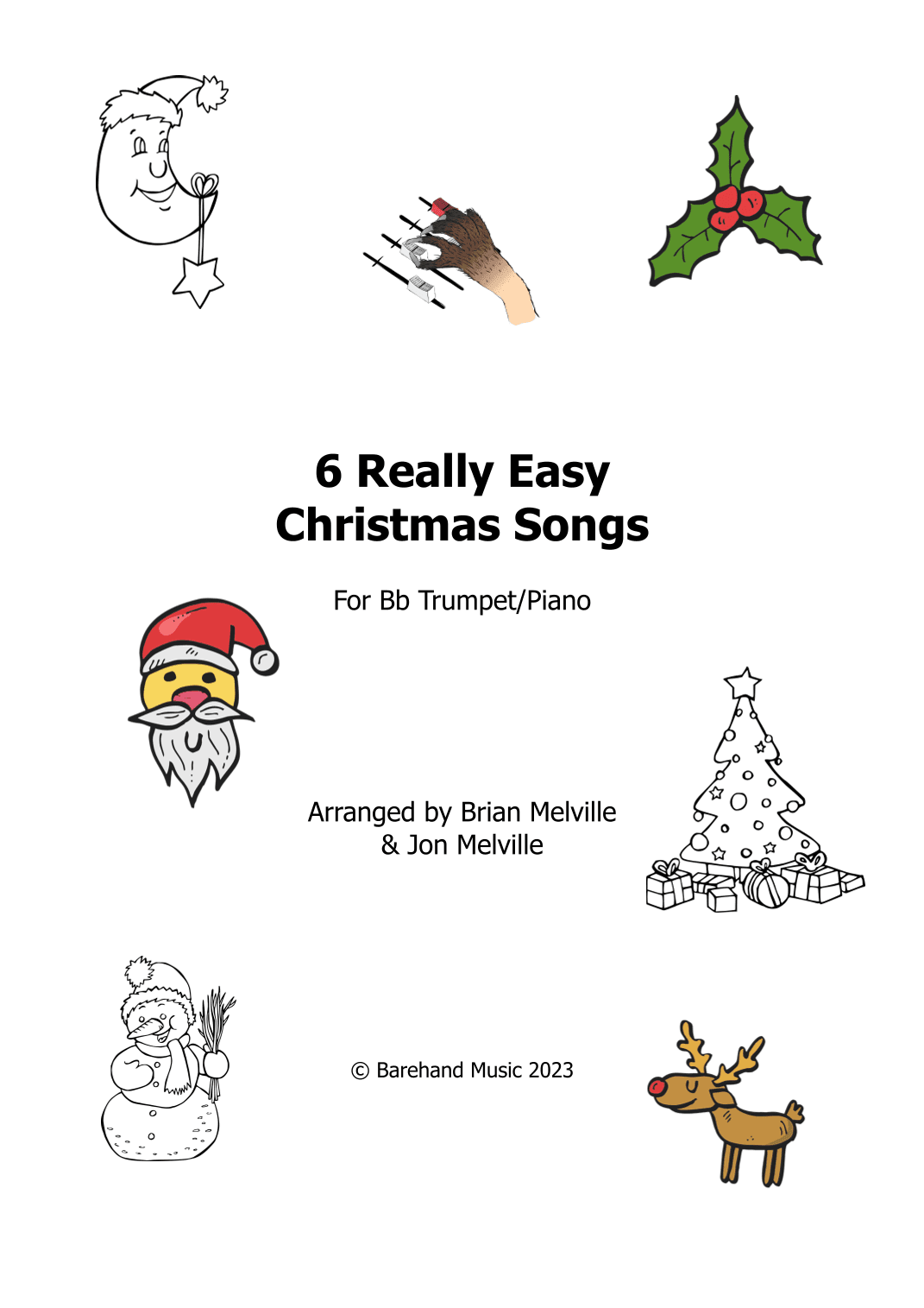 6 Really Easy Christmas Songs for Bb Trumpet & Piano (arr. Barehand Music)