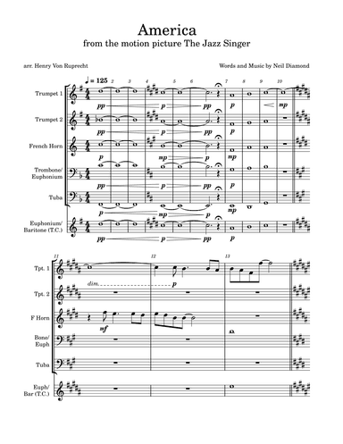 America (arr. Henry Von Ruprecht)