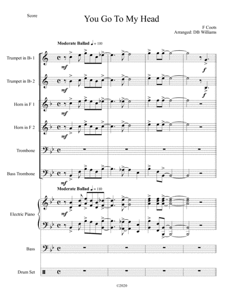 You Go To My Head (arr. DB Williams)