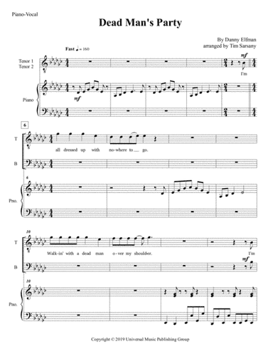 Dead Man's Party (arr. Tim Sarsany)