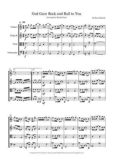 God Gave Rock And Roll To You (arr. Murilo Frias)